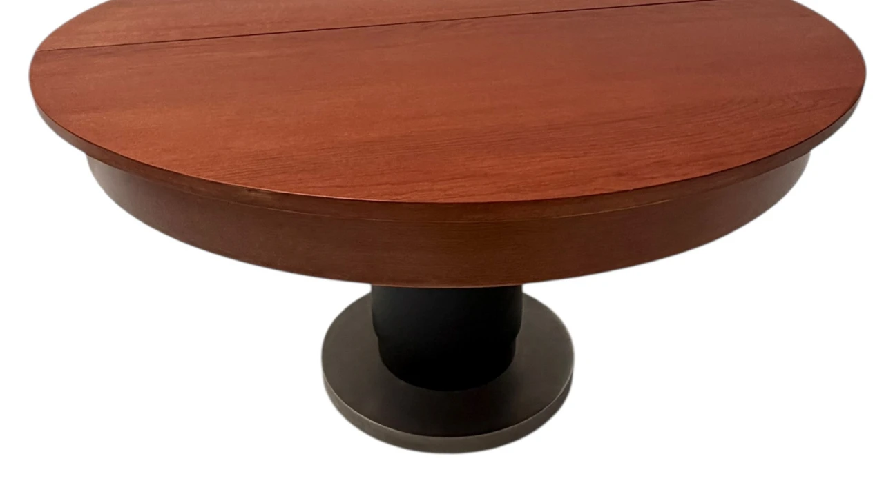 Art Deco Modernist Round Extendable Dining Room Table by Hendrik Wouda, 1931